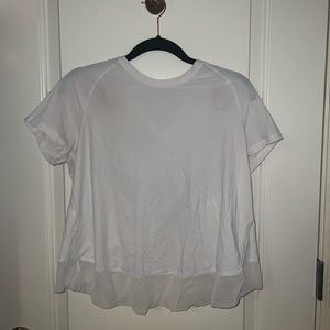 Lululemon Relaxed White Crossback Tee